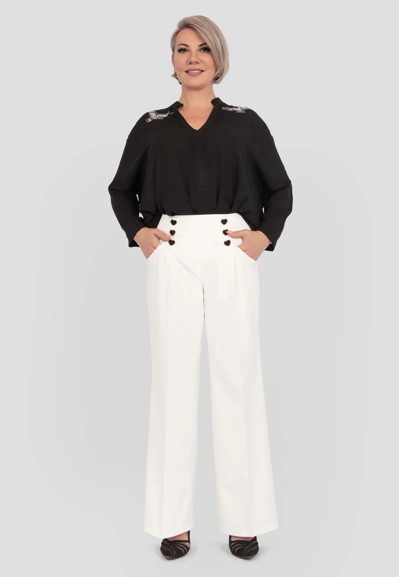 Elegante Chiffon Bluse mit transparenten Ärmeln und glitzernden Vögeln | Festliches Oberteil