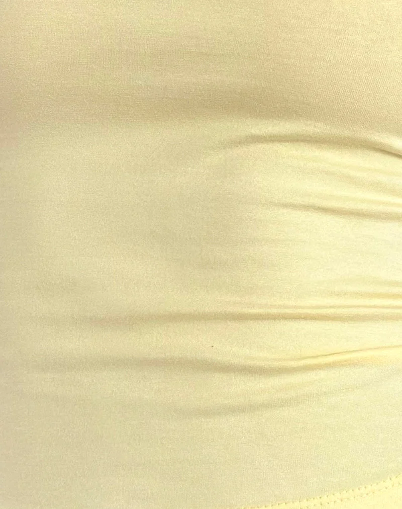 Monsela Top in Buttermilch mit Ballettrosa Bindung