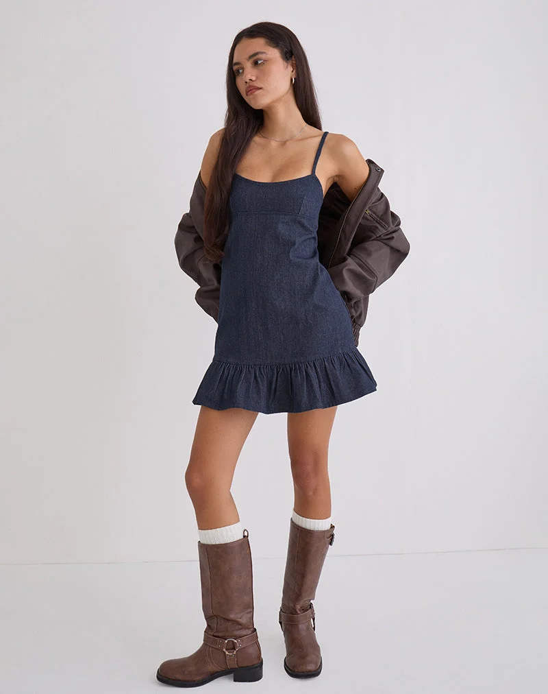 Pamina Minikleid aus Denim Indigo