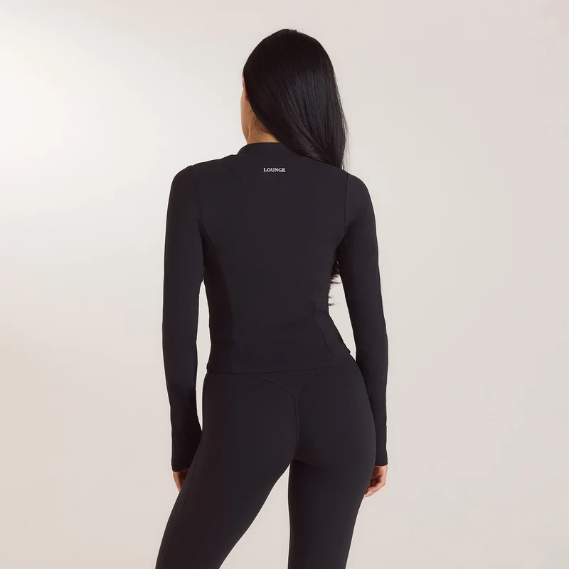 ContourSoft™ Zip-Up Jacke - Schwarz