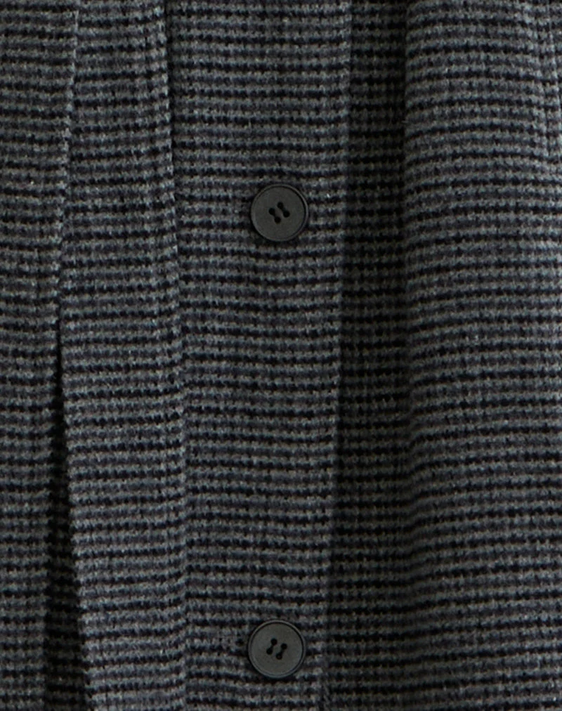 Ravari Trenchcoat mit Gürtel aus kariertem Holzkohlenstoff