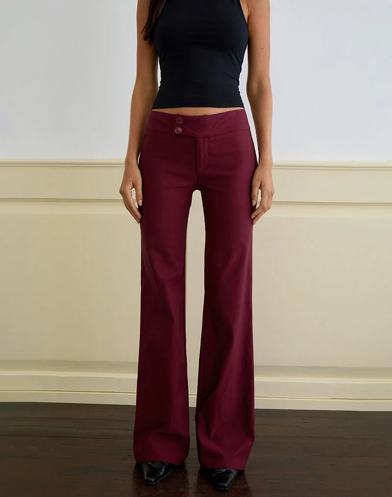 Falita Hose in Tailoring Burgundy