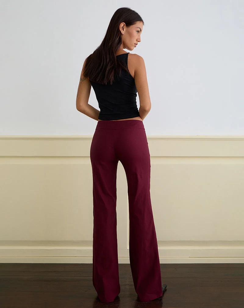 Falita Hose in Tailoring Burgundy