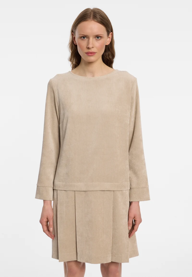Cord-Kleid mit Faltenrock Enlive