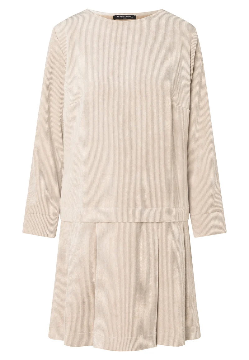 Cord-Kleid mit Faltenrock Enlive