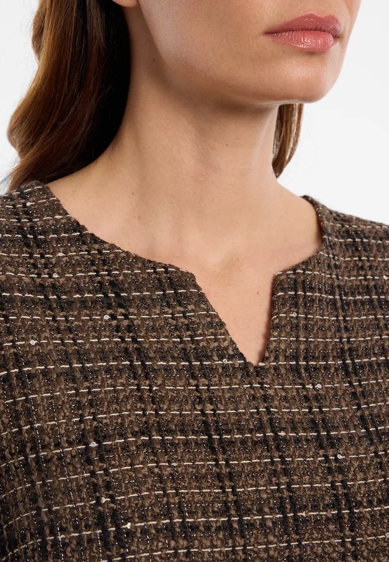 Bouclé Etuikleid mit Taschen Enamaris