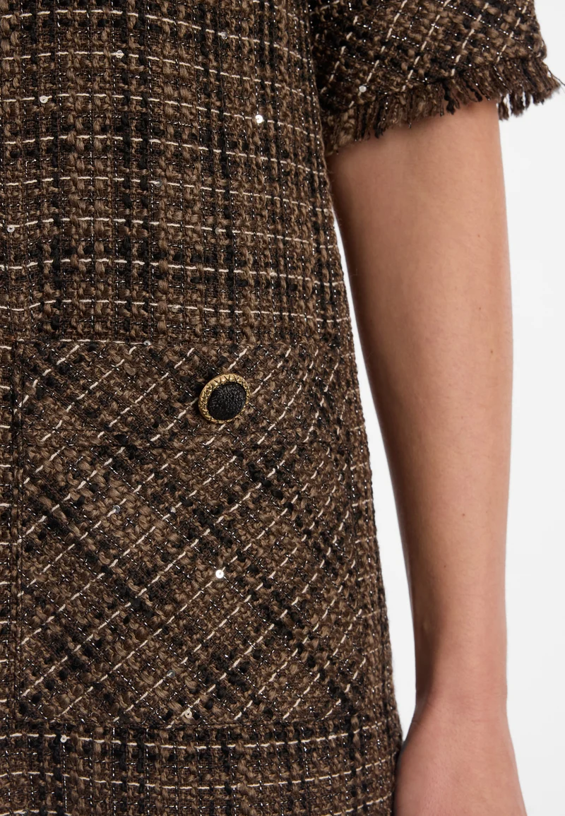 Bouclé Etuikleid mit Taschen Enamaris