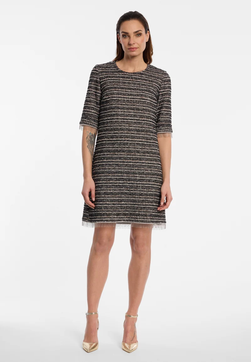 Bouclé Kurzarmkleid Enalora