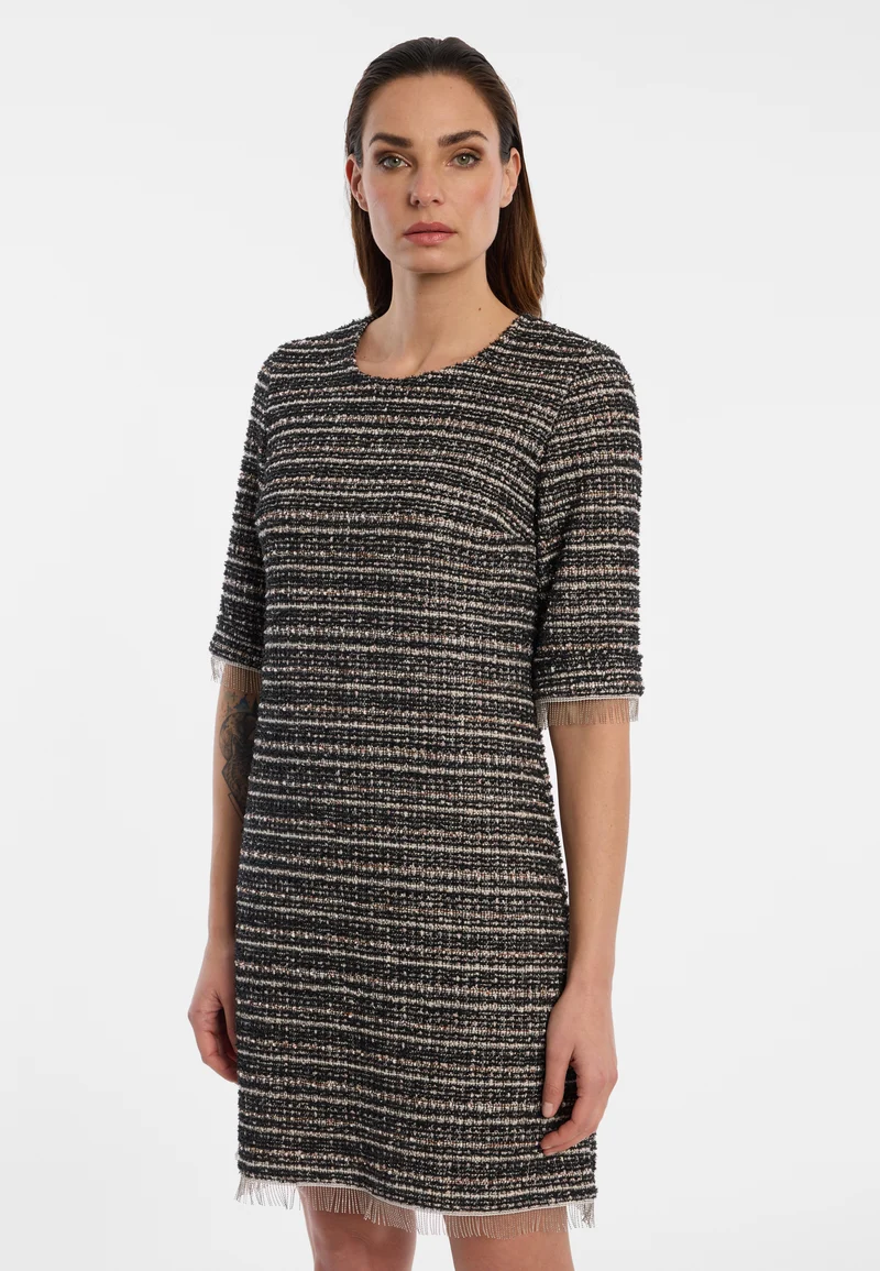 Bouclé Kurzarmkleid Enalora