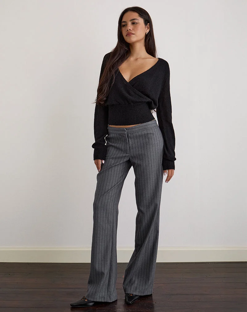 Ganta Slim Hose in Nadelstreifen anthrazit