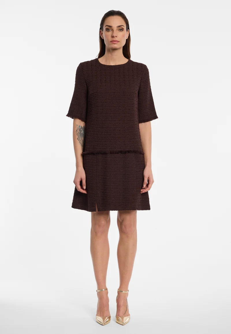 Bouclé-Shiftkleid Enarae