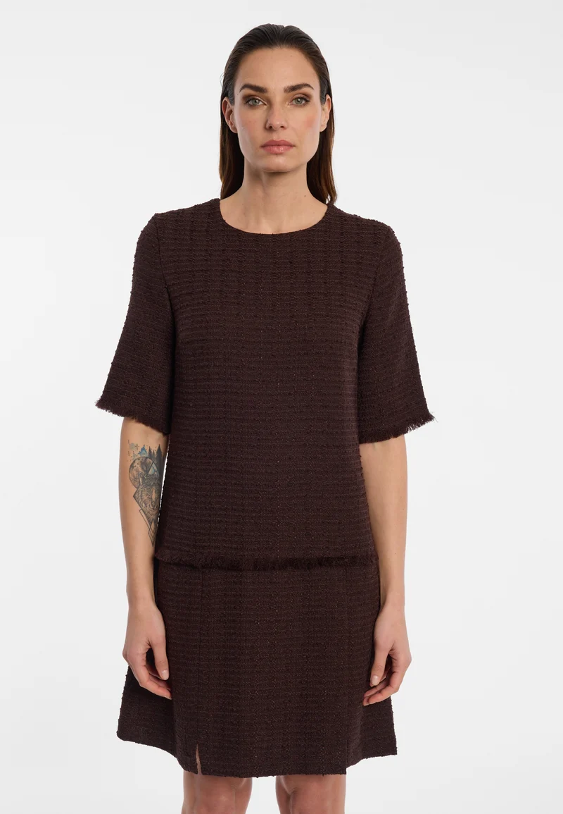 Bouclé-Shiftkleid Enarae