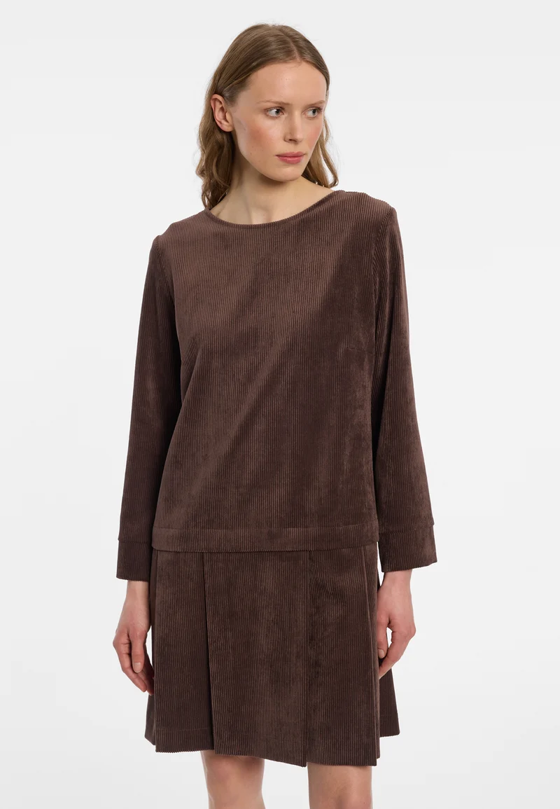 Cord-Kleid mit Faltenrock Enlivea