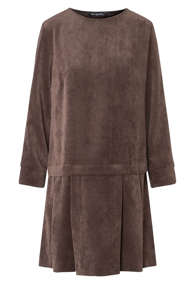 Cord-Kleid mit Faltenrock Enlivea