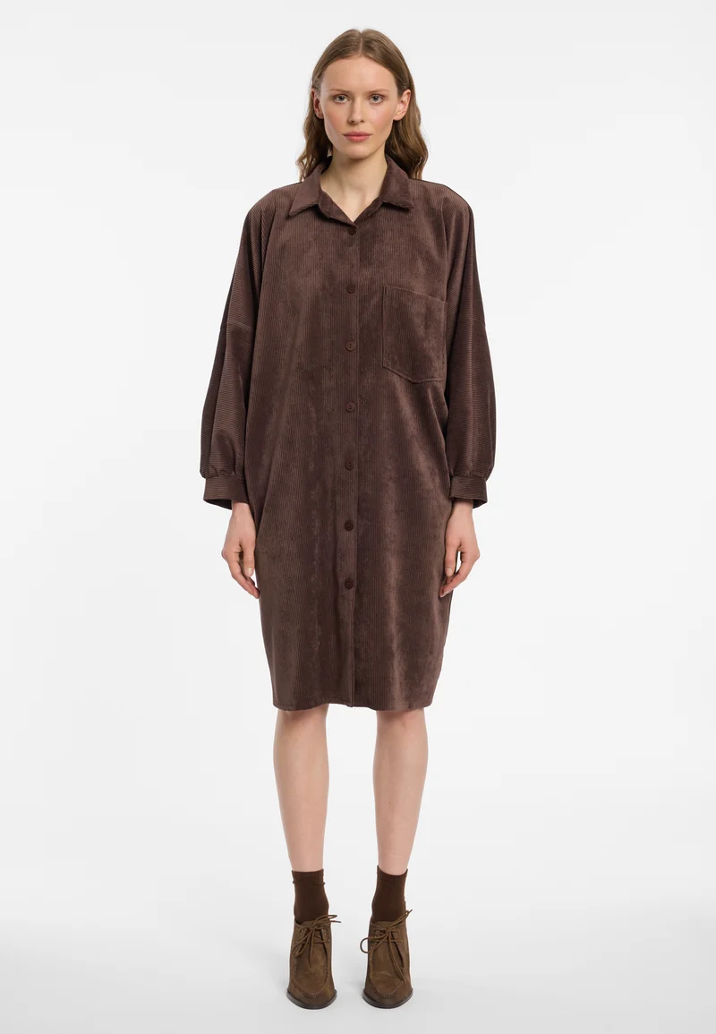 Cord-Hemdblusenkleid Enlivao