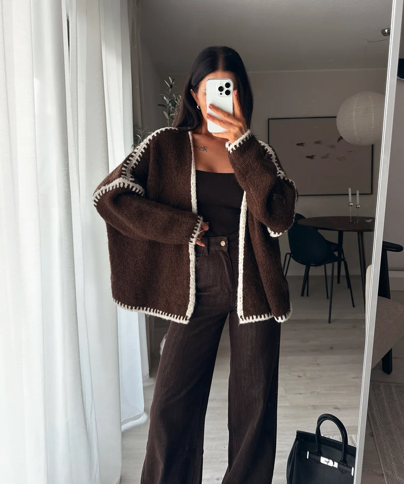 Cardigan Helena Dunkelbraun