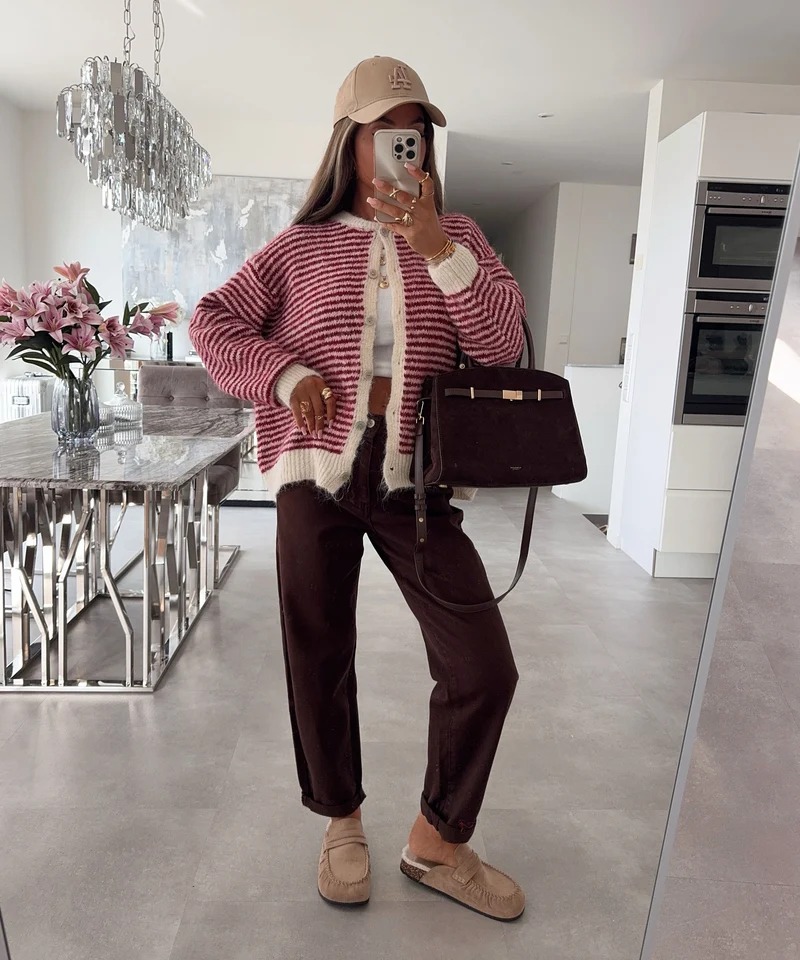 Stretch Mom Jeans Peppi Braun