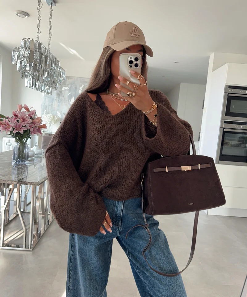 Pullover Rava Dunkelbraun