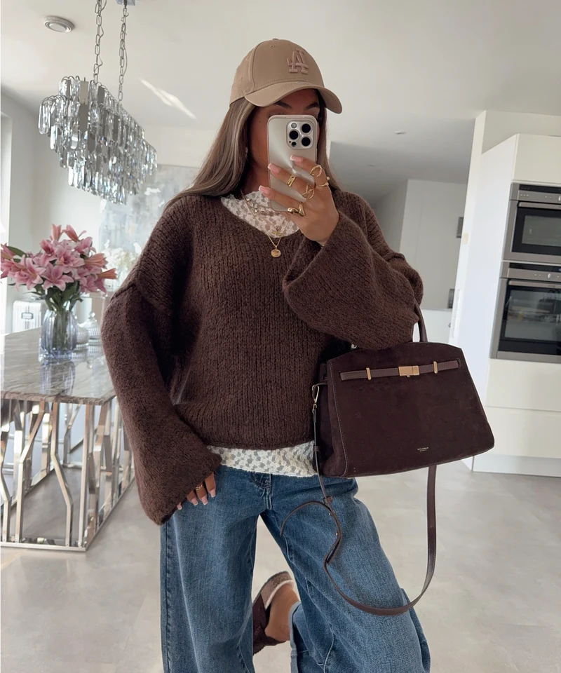 Pullover Rava Dunkelbraun