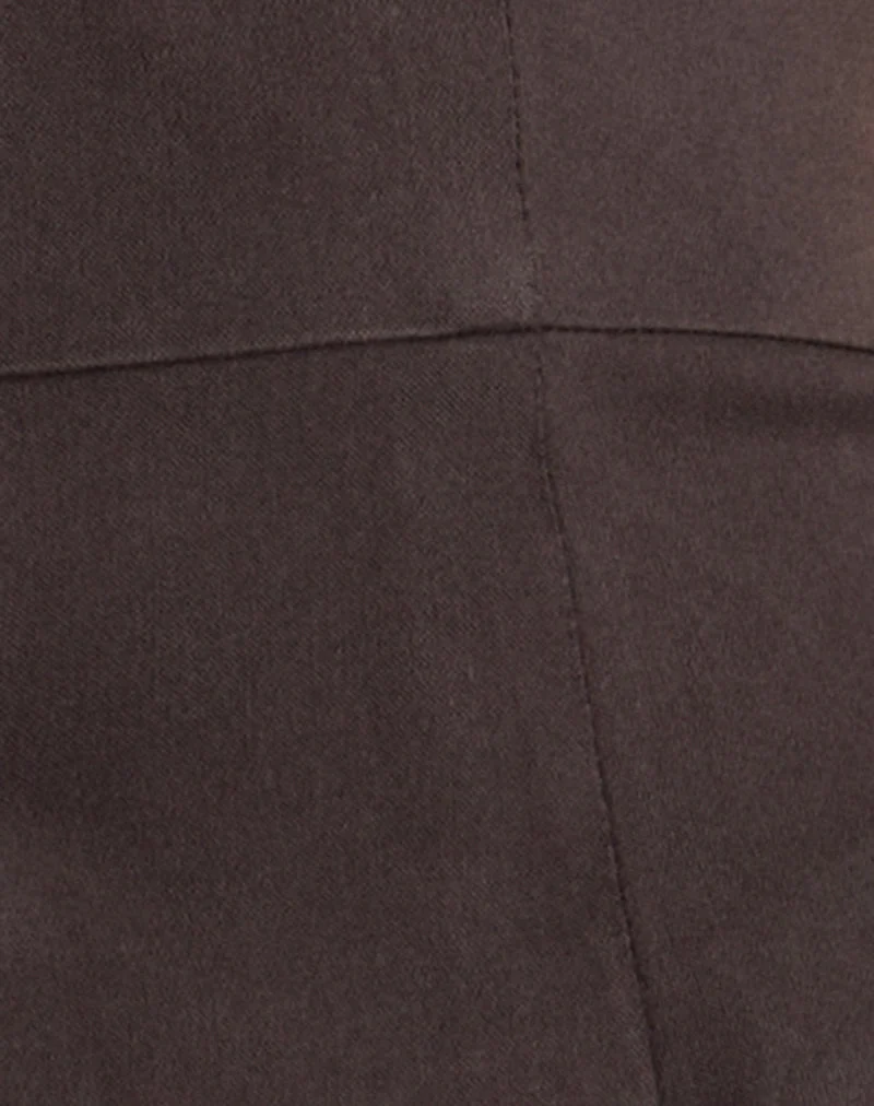 Ronin Top mit Spitzenbesatz Tailoring Braun