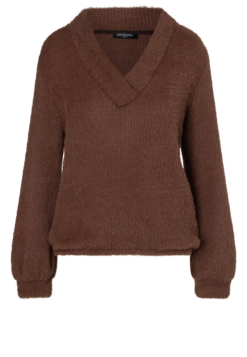 Plüsch-V-Pullover Enayas