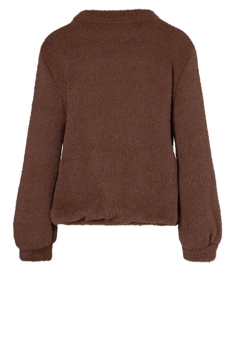 Plüsch-V-Pullover Enayas