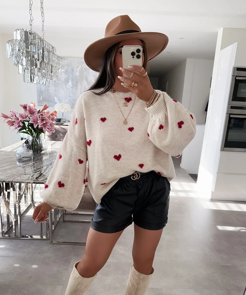 Oversize Pullover Joslin Rot