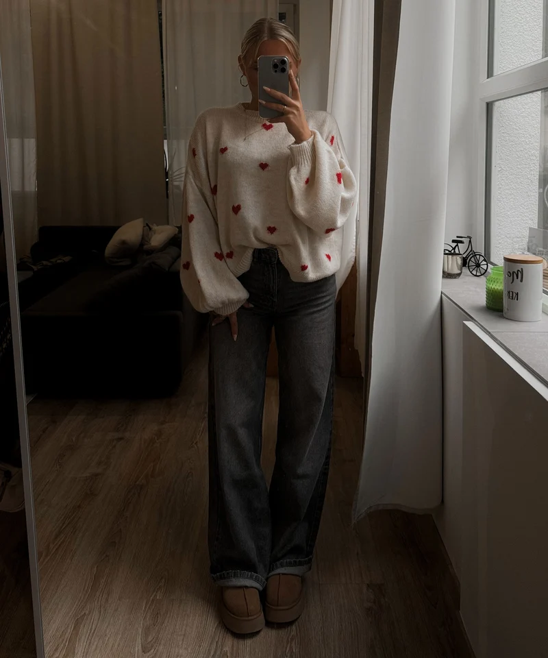 Oversize Pullover Joslin Rot
