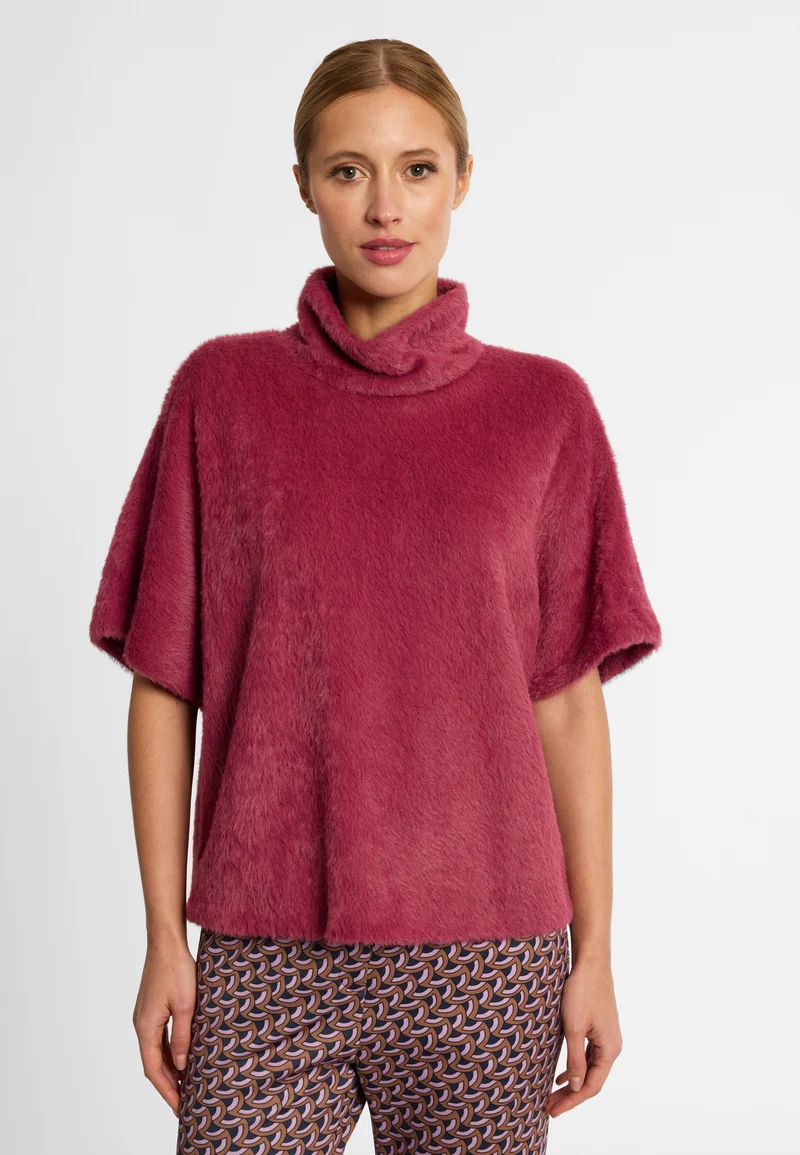 Plüsch-Kurzarm-Pullover Enirea
