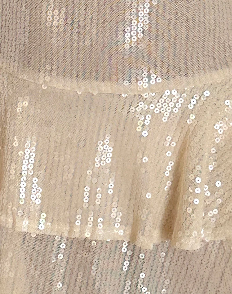 Turtoise Minikleid in Nude Klare getönte Scheibe