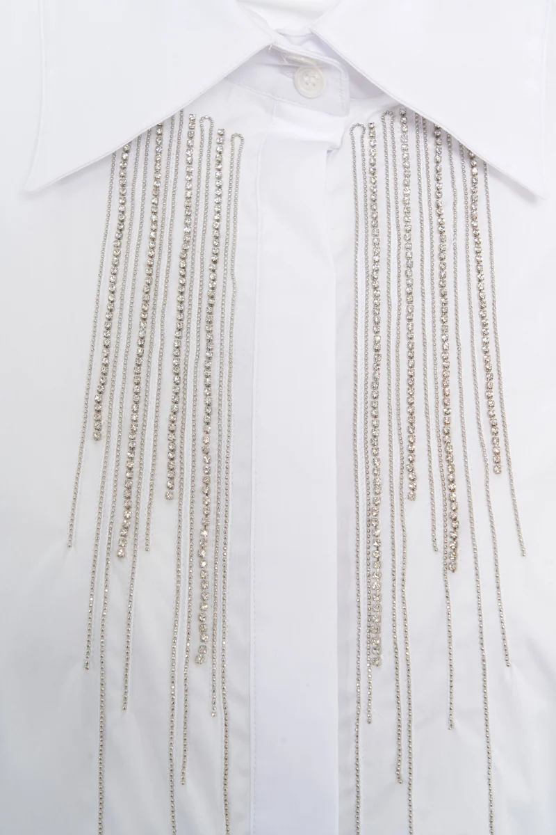 Camicia con applicazione glitter