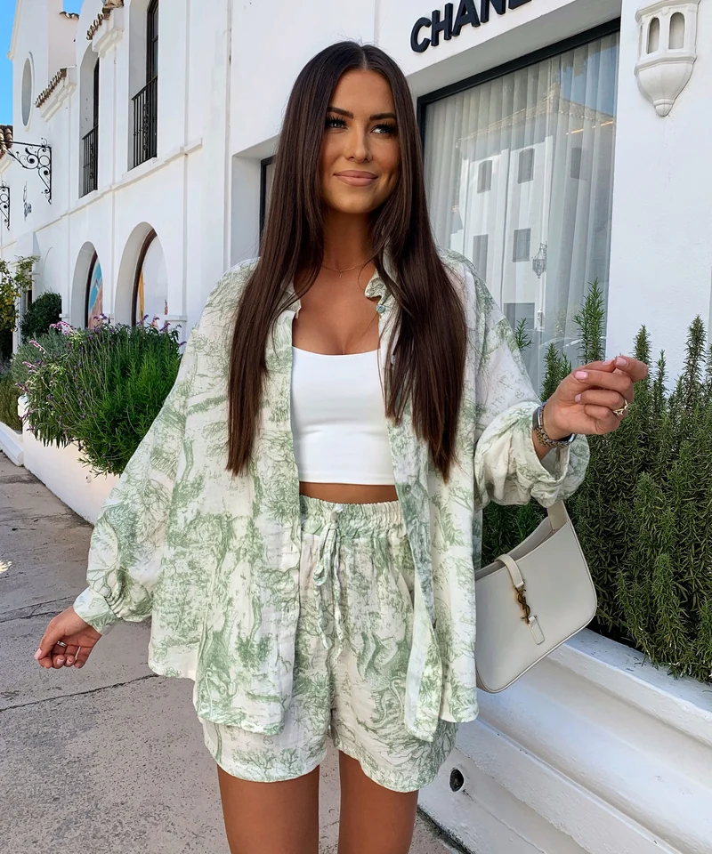 Musselin Bluse Verde Grün