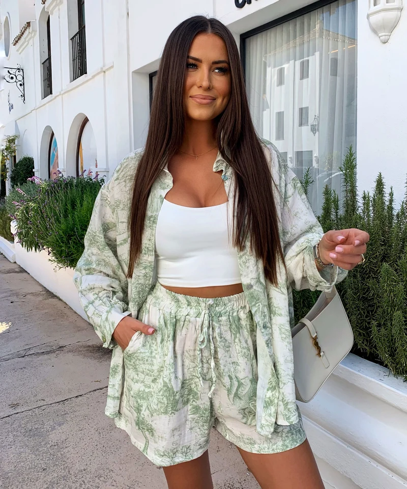 Musselin Bluse Verde Grün