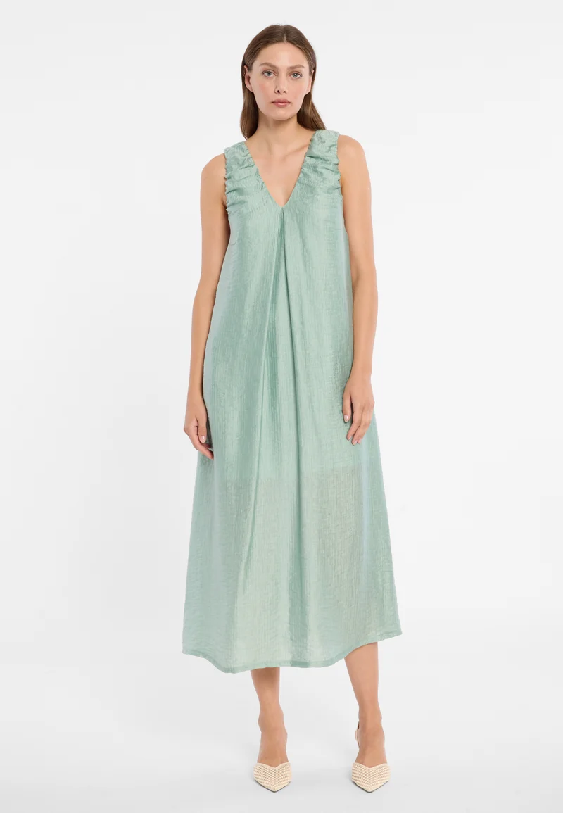 V-Ausschnitt-Maxikleid Doreth
