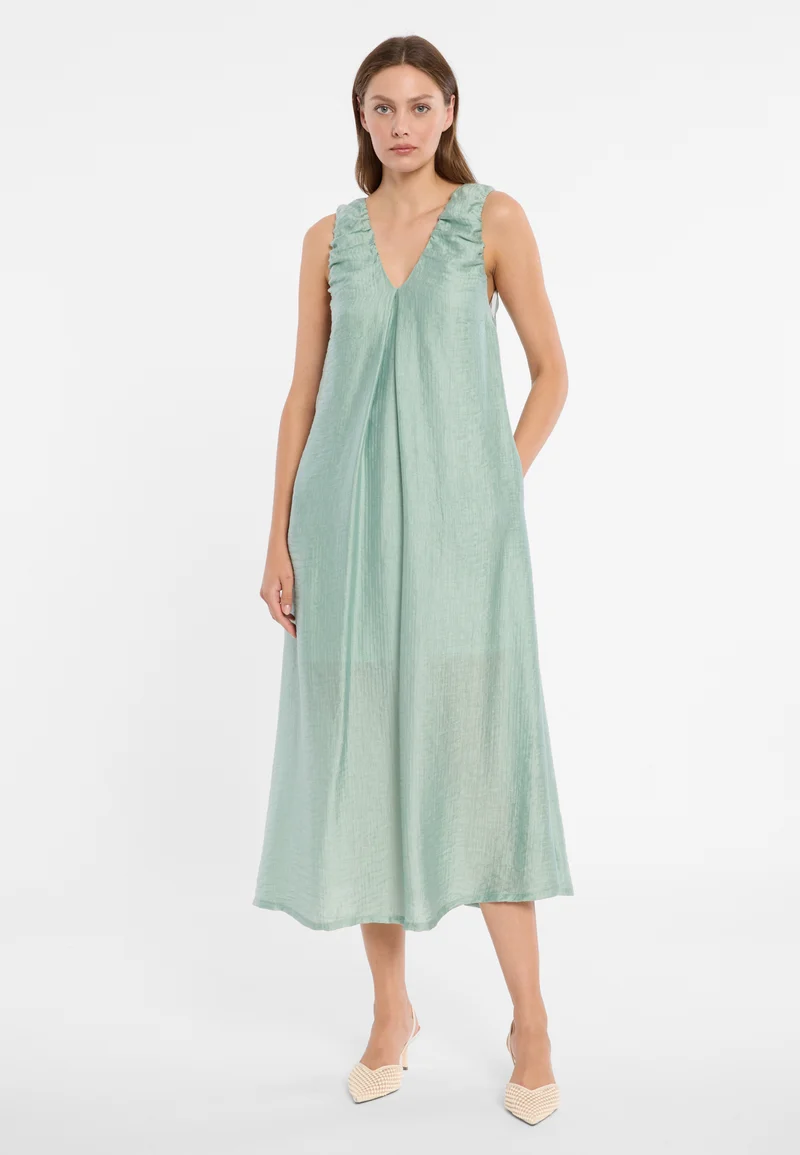 V-Ausschnitt-Maxikleid Doreth