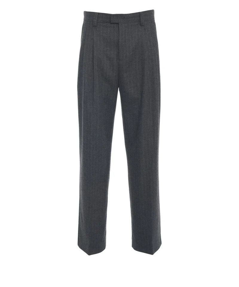 Pantaloni a pieghe gessati