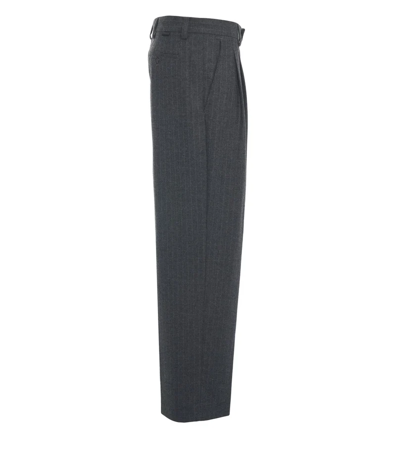 Pantaloni a pieghe gessati