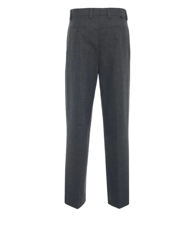 Pantaloni a pieghe gessati
