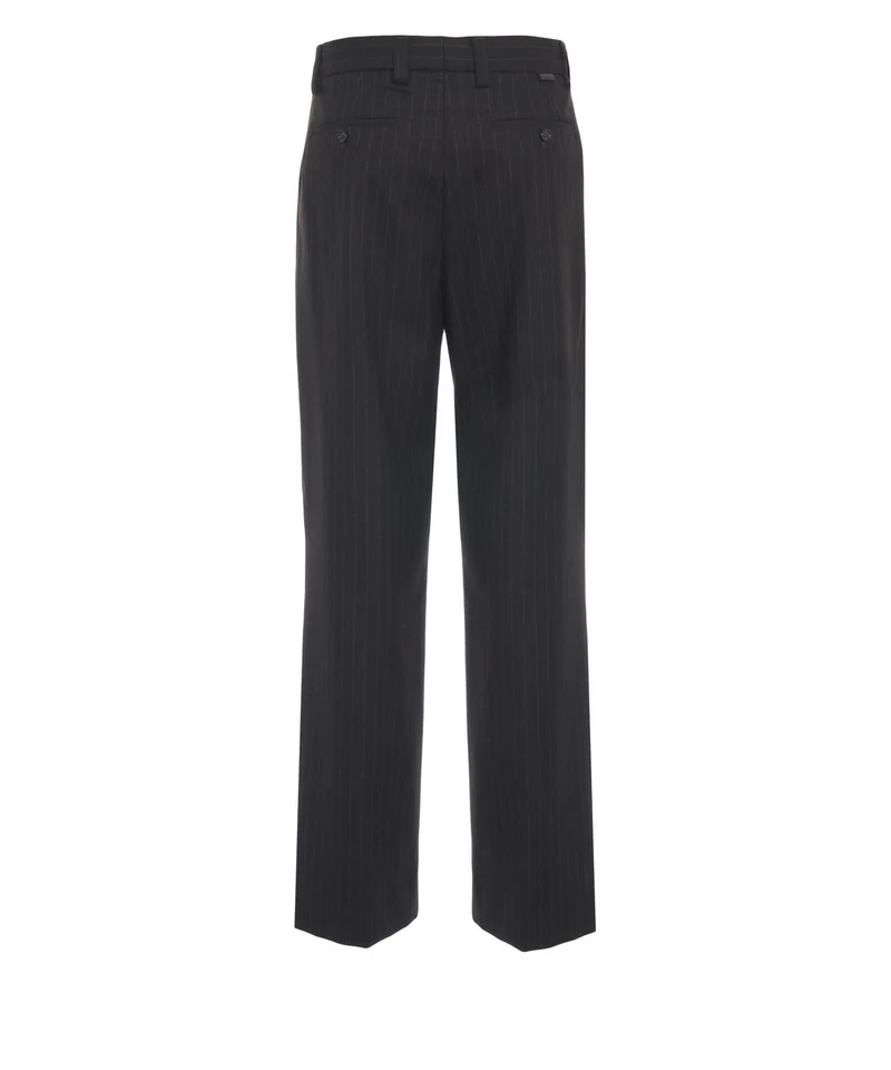 Pantaloni a pieghe gessati