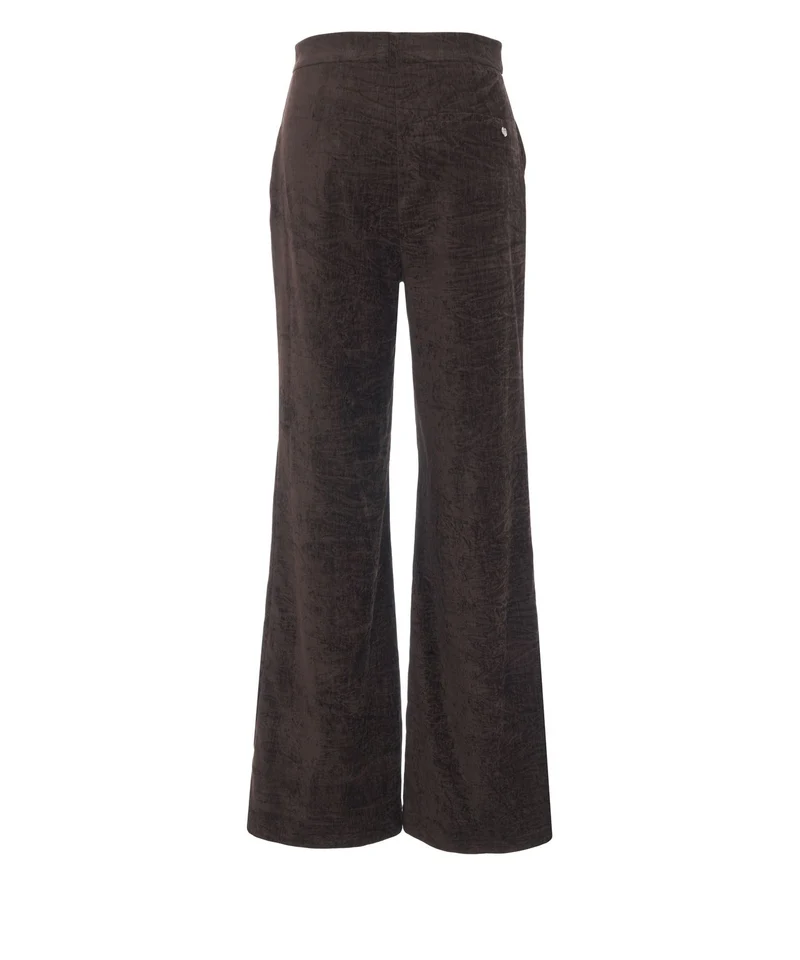 Pantaloni in velluto a gamba larga