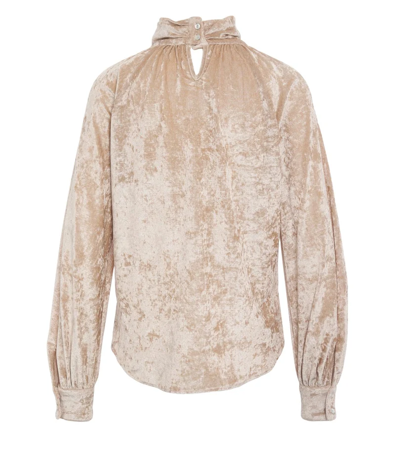 Blusa con collo alto