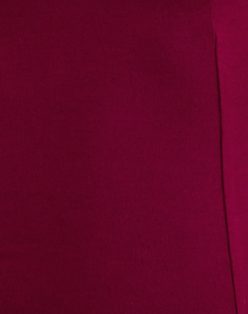 Lynod Plunge Top aus Rayon in Burgunderrot
