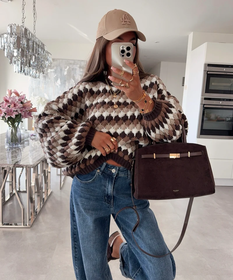 Strickpullover Soline Braun