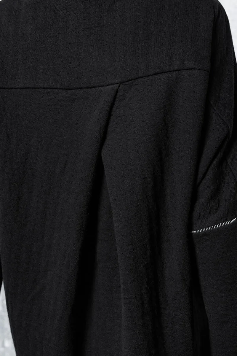 eigensinnig wien | Rosa | Schwarzer Oversize Strickpullover für Damen aus Wolle