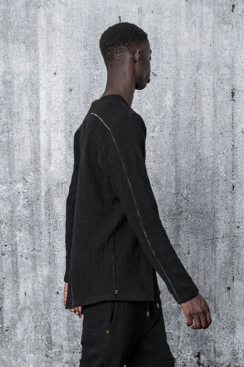 eigensinnig wien | Dave | Außergewöhnlicher Herren Designer Strickpullover in Schwarz
