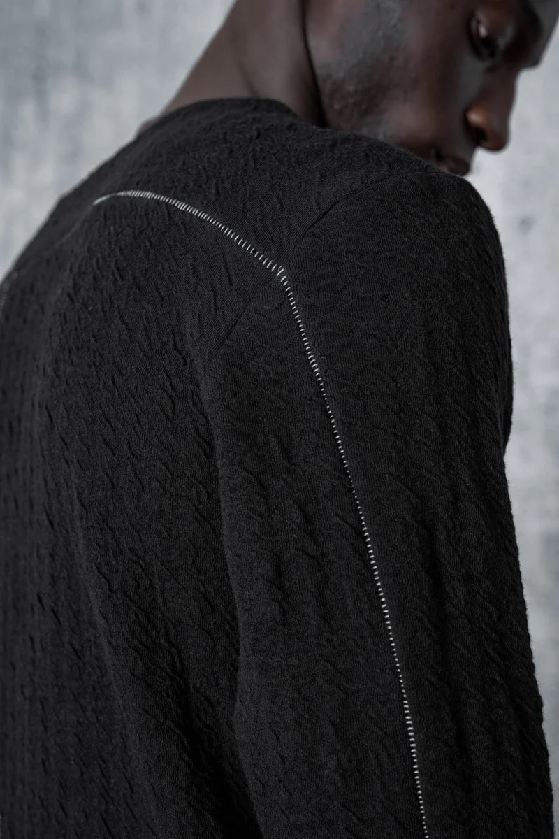 eigensinnig wien | Dave | Außergewöhnlicher Herren Designer Strickpullover in Schwarz