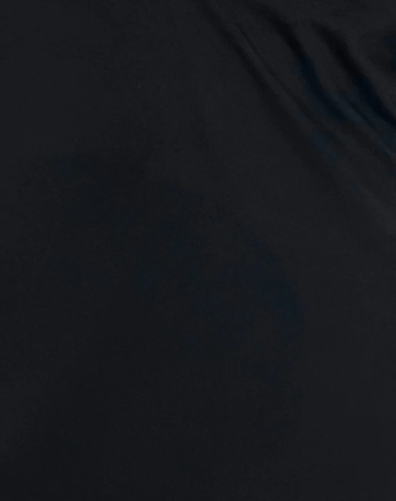 Jika Minikleid aus Rayon Jersey Schwarz