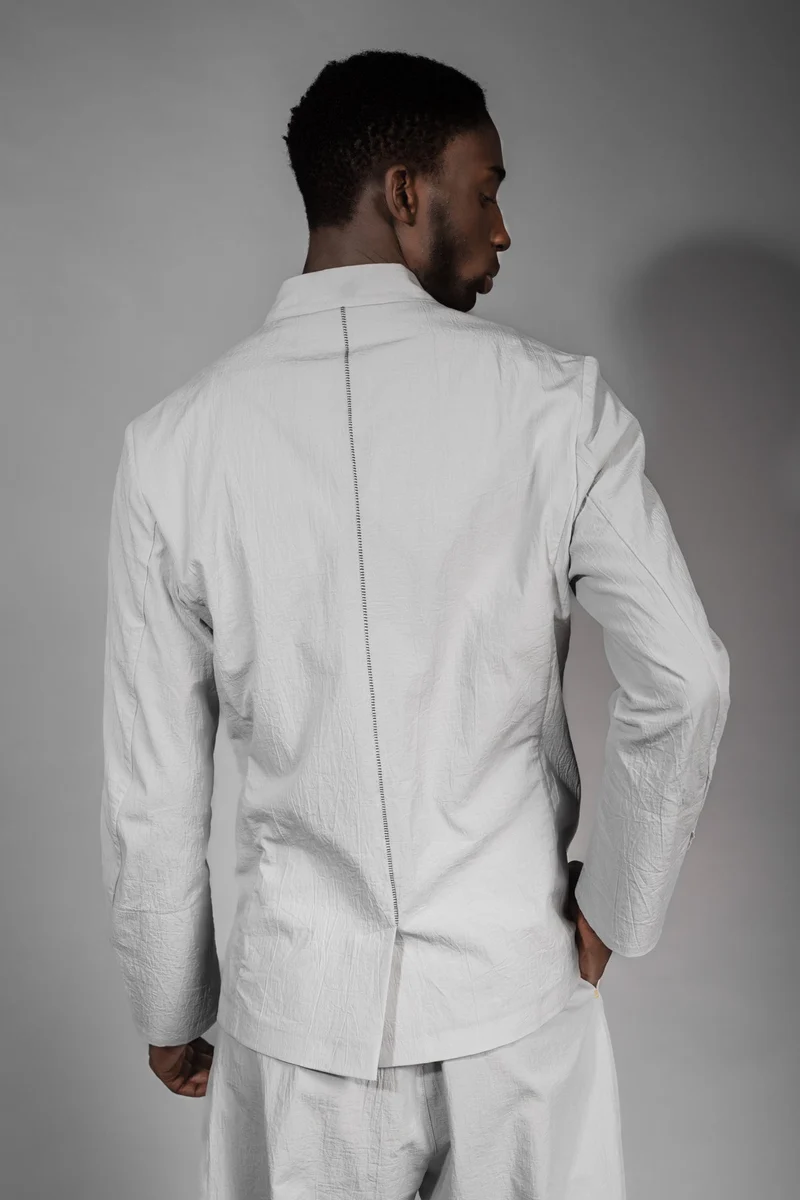 eigensinnig wien | Mises | Weißes Designer Herren Sommersakko aus japanischer Baumwolle