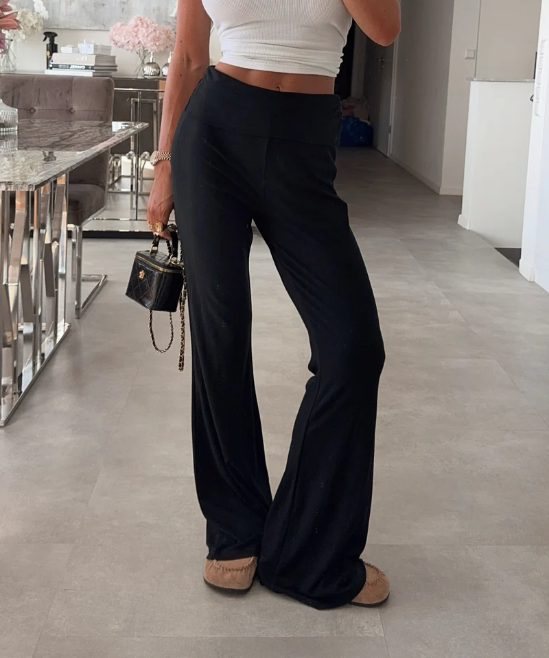 Viskose Yoga Hose Oia Schwarz