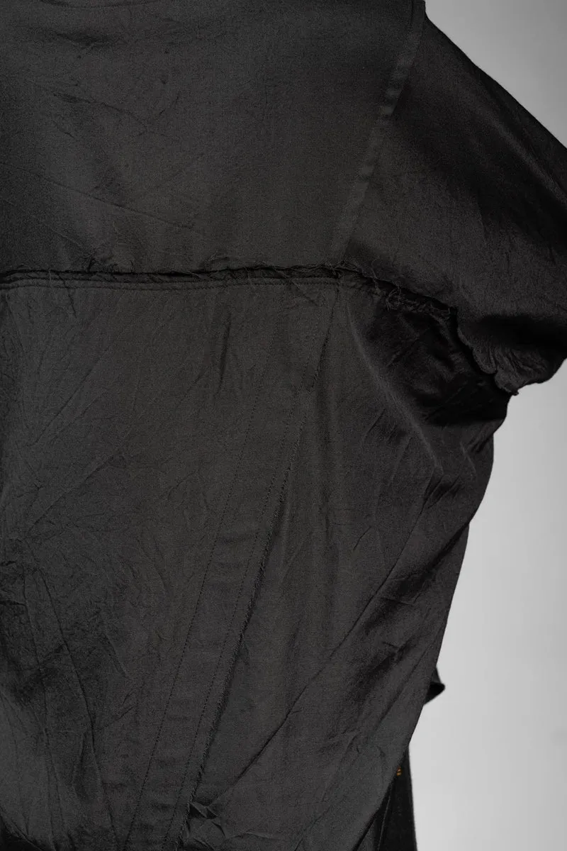 eigensinnig wien | Virilio | Schwarzer Seiden-Wolle-Pullover in Oversize Design